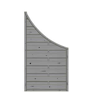 Bogendichtzaun Monegro 90x161/90 cm Abschluss Fichte Basaltgrau 90 x 161/90 cm Abschluss | Fichte Basaltgrau