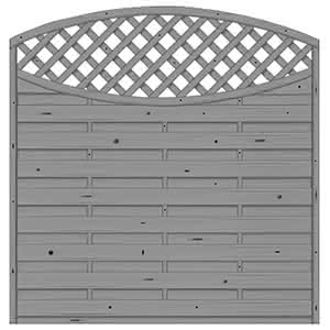 Bogendichtzaun Monegro 180x180/161 cm mit Rankgitter Fichte Basaltgrau 180 x 180/161 cm mit Rankgitter | Fichte Basaltgrau