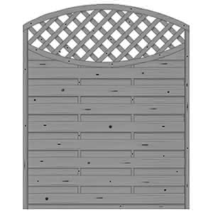 Bogendichtzaun Monegro 150x180/161 cm mit Rankgitter Fichte Basaltgrau 150 x 180/161 cm mit Rankgitter | Fichte Basaltgrau