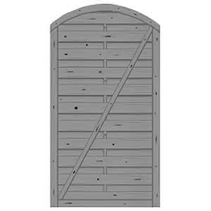 Bogendichtzaun Monegro 100x180/161 cm Tür Fichte Basaltgrau 100 x 180/161 cm Tür | Fichte Basaltgrau
