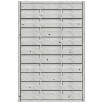 Dichtzaun Madras 120x180 cm geschlossen Fichte Struktur Grau 120 x 180 cm geschlossen | Fichte Grau