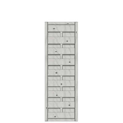 Dichtzaun Madras 50x150 cm geschlossen Fichte Struktur Grau 50 x 150 cm geschlossen | Fichte Grau