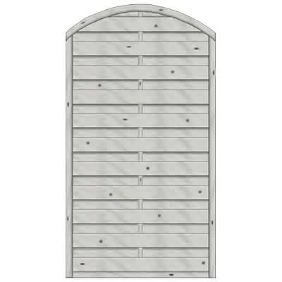 Bogendichtzaun Monegro 100x180/161 cm geschlossen Fichte Struktur Grau 100 x 180/161 cm geschlossen | Fichte Grau