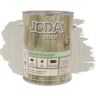 Joda®color Wetterschutzöl 2,5 Liter Grauweiß 2,5 Liter | Grauweiß