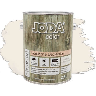 Joda®color Nordische Deckfarbe 2,5 Liter Reinweiß 2,5 Liter | Reinweiß