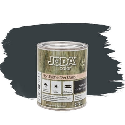 Joda®color Nordische Deckfarbe 0,75 Liter Anthrazit 0,75 Liter | Anthrazit