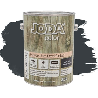 Joda®color Nordische Deckfarbe 2,5 Liter Anthrazit 2,5 Liter | Anthrazit