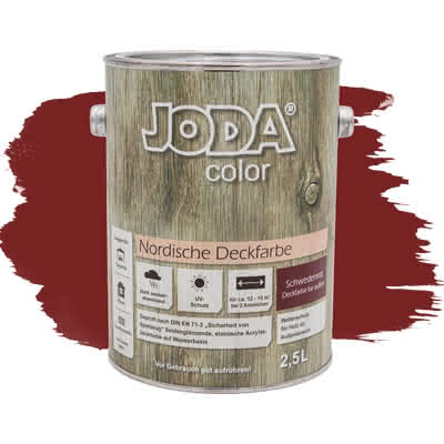 Joda®color Nordische Deckfarbe 2,5 Liter Schwedenrot 2,5 Liter | Schwedenrot