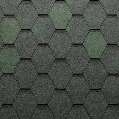 Bitumen-Dachschindeln, Trapez, grün Grün