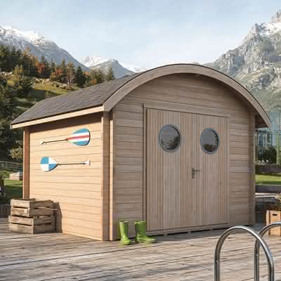 Gartenhaus mit Tonnendach Breda 