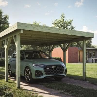 Carport Massivholz Borkum | Breite: 405 cm 