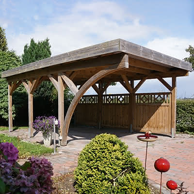 Carport Massivholz Borkum | Breite: 405 cm 