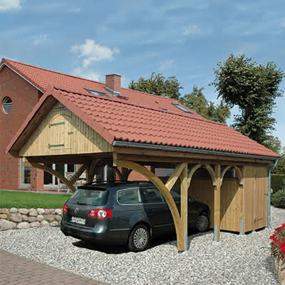 Carport Massivholz Meldorf | Breite: 405 cm 