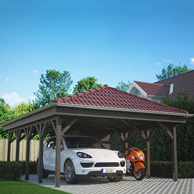 Carport mit Walmdach Kiel | Breite: 505 cm 