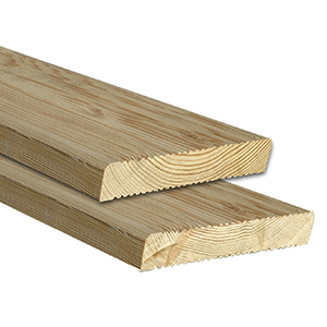 Terrassendiele Sib. Lärche naturbelassen Riffel-Profil 27x145 mm 