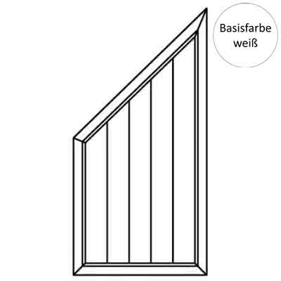 Joda® Exklusiv PVC Sichtschutz (E03) Abschlusselement links geschlossen 900x1800/900 mm Weiß E03-090x180 | Weiß / Weiß