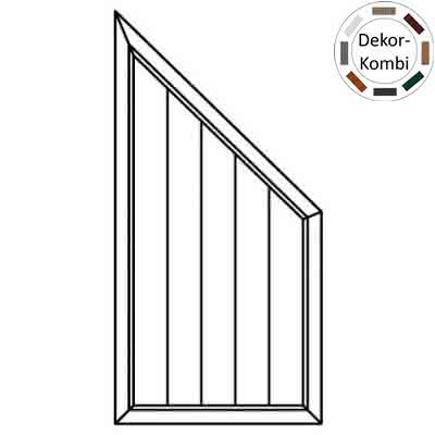 Joda® Exklusiv PVC Sichtschutz (E04) Abschlusselement rechts geschlossen 900x1800/900 mm Dekor E04-090x180 | nach Wahl / nach Wahl