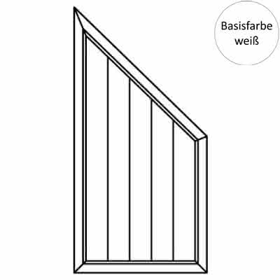 Joda® Exklusiv PVC Sichtschutz (E04) Abschlusselement rechts geschlossen 900x1800/900 mm Weiß E04-090x180 | Weiß / Weiß