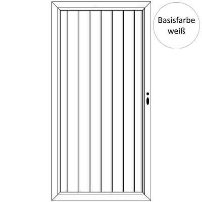 Joda® Exklusiv PVC Sichtschutz (E21) Türelement links geschlossen 900x1800 mm Weiß Tür Li-090x180 | Weiß / Weiß