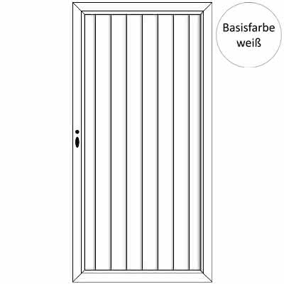 Joda® Exklusiv PVC Sichtschutz (E22) Türelement rechts geschlossen 900x1800 mm Weiß Tür Re-090x180 | Weiß / Weiß