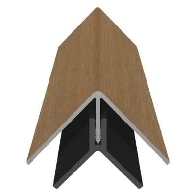 Eck-Profil zweiteilig für PVC-Fassade, foliert, 50x50x6000 mm coriander oak coriander oak