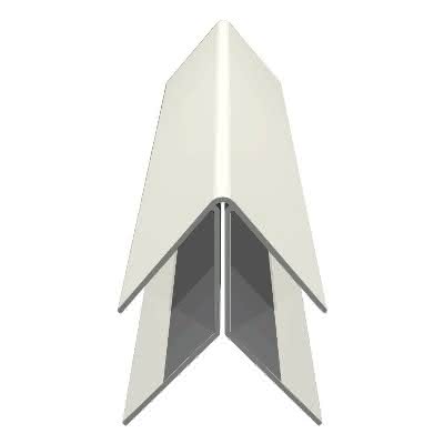 Eck-Profil für 17 mm Verkleidungsprofile in weiß, 37 x 37 x 6000 mm 