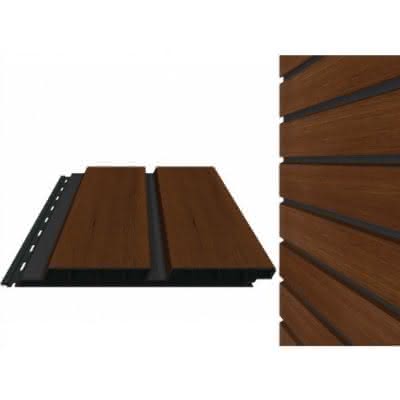 PVC-Fassaden-Doppelprofil mit Schattenfuge, foliert, 17x200x6000 mm 