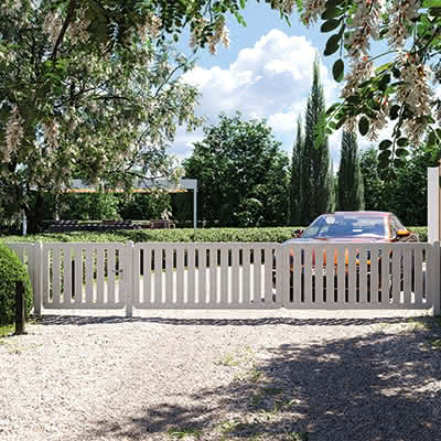 Gartenzaun Föhr Nadelholz weiß grundiert, Pforte 100 x 80 cm Pforte