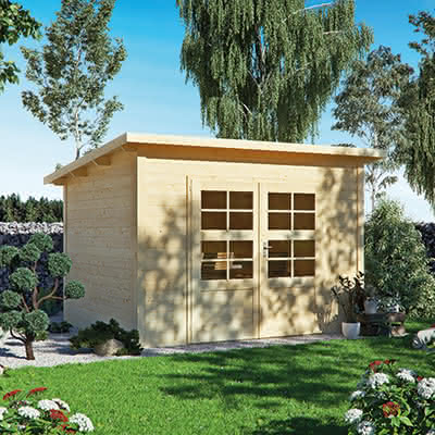 Gartenhaus mit Pultdach -Gerätehaus Strandby- 