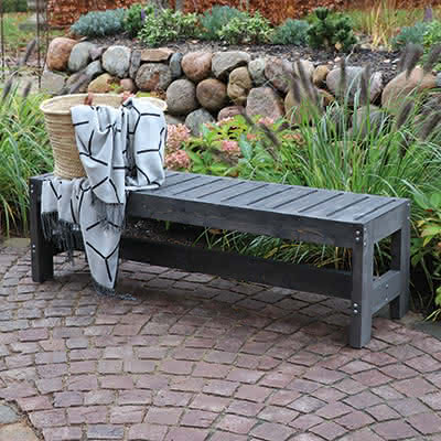 Gartensitzbank Stanford, Fichte Granit Granit