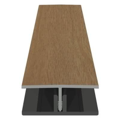 H-Profil zweiteilig für PVC-Fassade, foliert, 22x50x6000 mm coriander oak coriander oak
