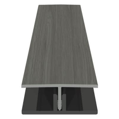 H-Profil zweiteilig für PVC-Fassade, foliert, 22x50x6000 mm grey amanita oak grey amanita oak