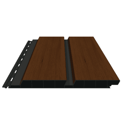 PVC-Fassaden-Doppelprofil mit Schattenfuge, foliert, 17x200x6000 mm honey oak Honey Oak