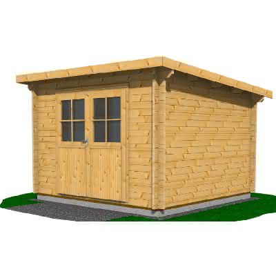 45 mm Pultdach Gartenhaus Holz 308x308 cm 308 x 308 cm | 45 mm