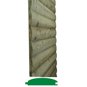 19,5x96 mm Fichte Blockhausprofil KDI 4,80 m 4,80 m