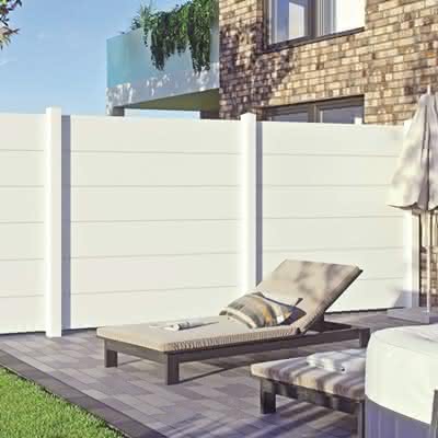 Joda® FIX 2 - PVC Sichtschutzzaun als Stecksystem 900 x 1750 mm 900x1750 mm