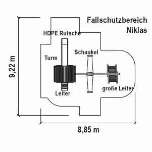 Fundament-Set für Spielanlage Niklas, ohne Beton 