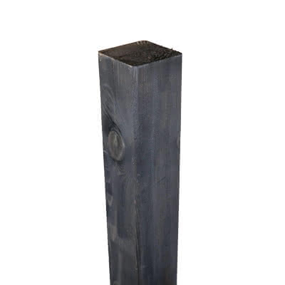 Kreuzholz Zaunpfosten, winklig gekappt 90x90 mm 1,0 m Fichte Granit 1,00 m | Fichte Granit