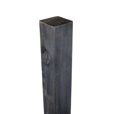 Kreuzholz Zaunpfosten, winklig gekappt 90x90 mm 1,9 m Fichte basaltgrau 1,90 m | Fichte basaltgrau