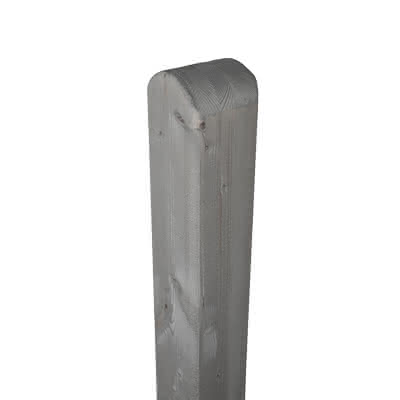90x90 mm Fichten-Leimholzpfosten lasiert Rundkopf 2,10 m Grau 2,10 m | Fichte Grau