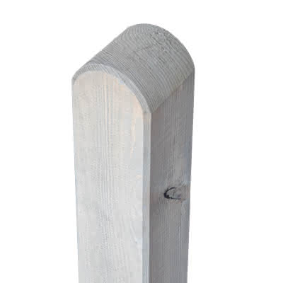 Kreuzholz Zaunpfosten, Rundkopf 90x90 mm 1,00 m Fichte grau 1,00 m | Fichte grau
