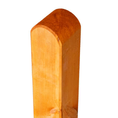 Kreuzholz Zaunpfosten, Rundkopf 90x90 mm 1,90 m Fichte pinie 1,90 m | Fichte pinie