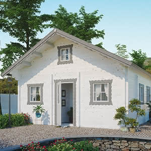 Ferienhaus mit Schlafboden Steinberg, 576x576 cm 