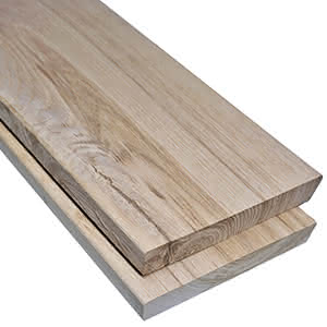 23 x 140 mm Eiche naturbelassen, beidseitig glattes Profil, 1,80 m, FSC-zertifiziert (FSC 100%) 1,80 m