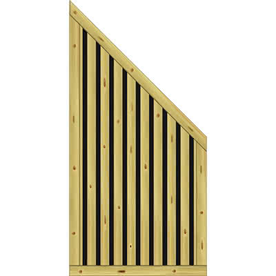 Sichtschutzzaun Almeria Fichte KDI-grün Abschluss 90 x 180/90 cm Abschluss 90x180/90 cm