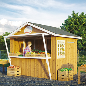 Marktstand Verkaufsstand "Kiosk" 300 x 200 cm 