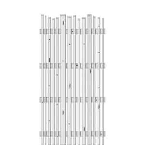 Lattenzaun Vario 90x180 cm Fichte Grau Weiß 90 x 180 cm | Fichte Grauweiß