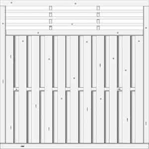 Sichtschutzelement Locarno 180x180 cm Fichte Grauweiß 180x180 cm | Fichte Grauweiß