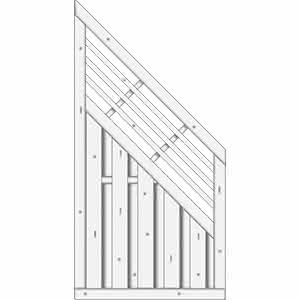 Sichtschutzelement Locarno 90x180/90 cm Fichte Grauweiß 90x180/90 cm | Fichte Grauweiß