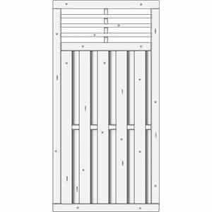 Sichtschutzelement Locarno 90x180 cm Fichte Grauweiß 90x180 cm | Fichte Grauweiß